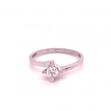 Златен дамски пръстен с диамант 0,23Ct. чистота:VS размер:54 модел:34032-1