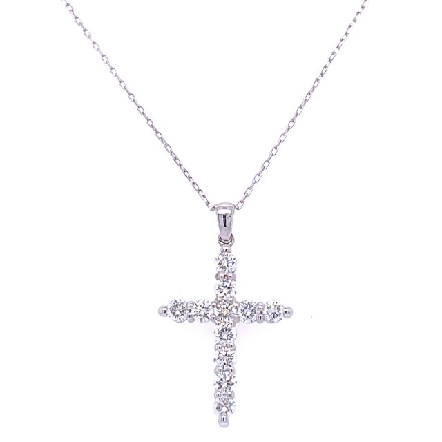 Златнo колие с диаманти 0,96Ct. чистота:SI 42см. модел:42559-1