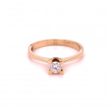 Златен дамски пръстен с диамант 0,24Ct. чистота:VS размер:54  модел:34028-1