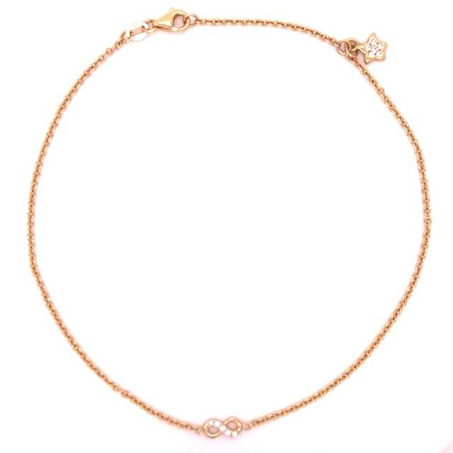 Златна гривна за крак 2,50гр. 25,0см. 14кр. проба:585 модел:40319-6