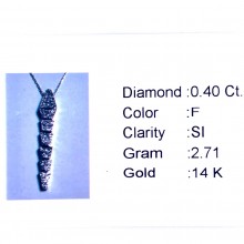 Златнo колие с диаманти 0,40Ct. чистота:SI 42,0см. модел:43652-1