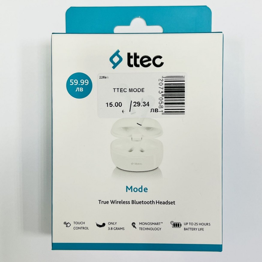 Евтини TTEC Mode – Безжични Earbuds с удобен дизайн