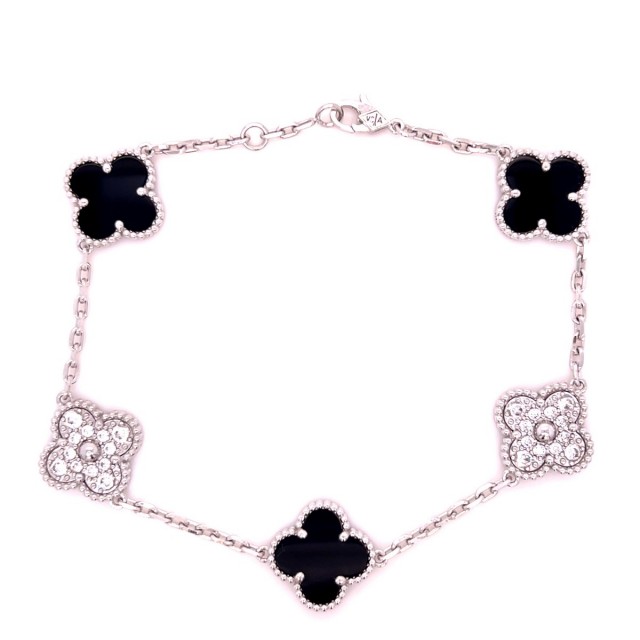 Златна мъжка гривна Cleef 12,34гр. 22,0см. 14кр. проба:585 модел:33328-1