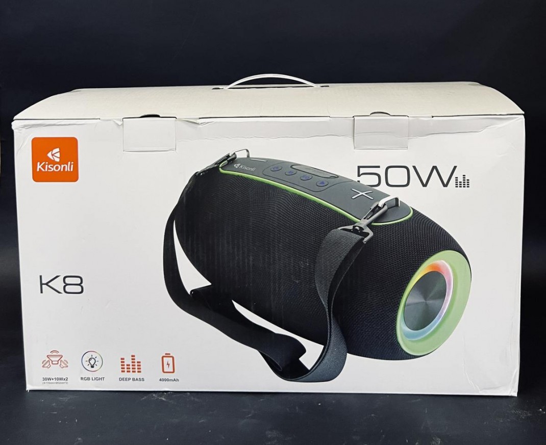Bluetooth тонколона Kisonli K8 | RGB светлини | zkodisei.com
