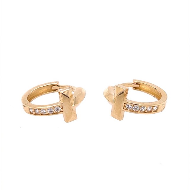 Златни обеци Tiffany 2,88гр. 14кр. проба:585 модел:23721-2