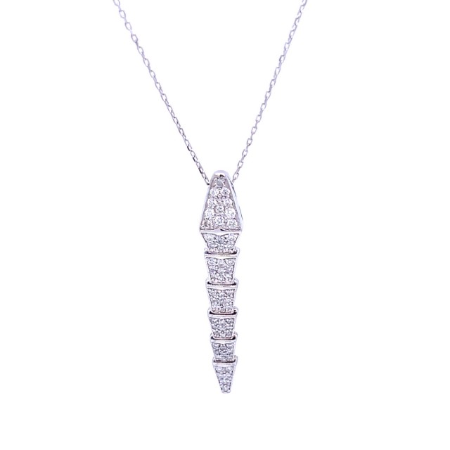 Златнo колие с диаманти 0,40Ct. чистота:SI 42,0см. модел:43652-1