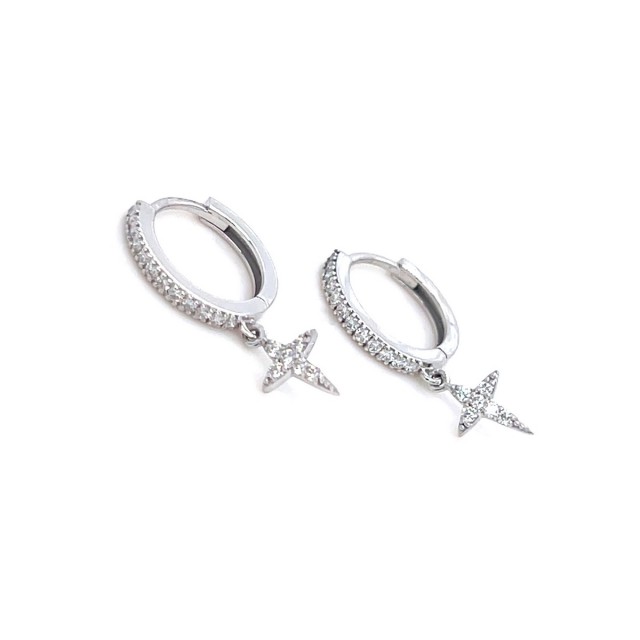 Златни обеци с диаманти 0,40Ct. чистота:SI модел:42903-1