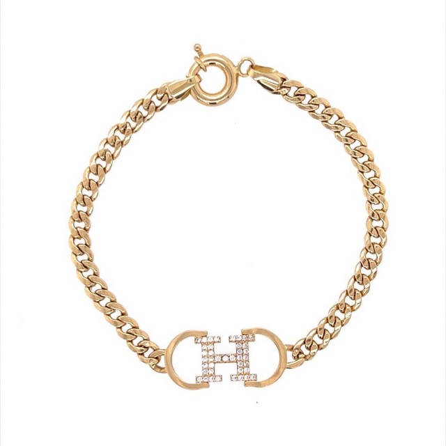 Златна дамска гривна Hermes 4,06гр. 17см. 14кр. проба:585 модел:16923-5