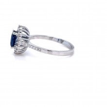 Златен пръстен със сапфир 0.77Ct. и диаманти 0.31Ct. чистота:SI размер:54 модел:42927-1