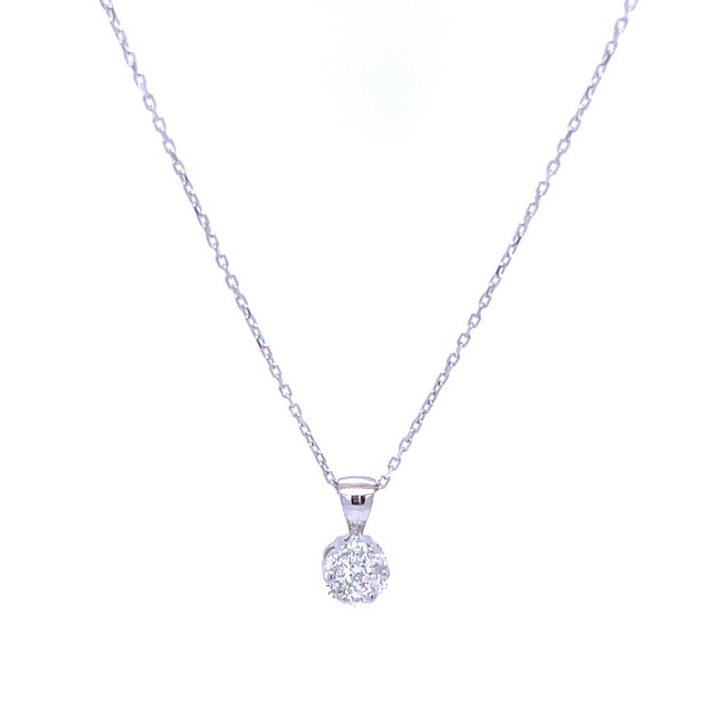 Златнo колие с диаманти 0,20Ct. чистота:SI 41см. модел:43651-1