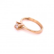Златен дамски пръстен с диамант 0,24Ct. чистота:VS размер:54  модел:34028-1
