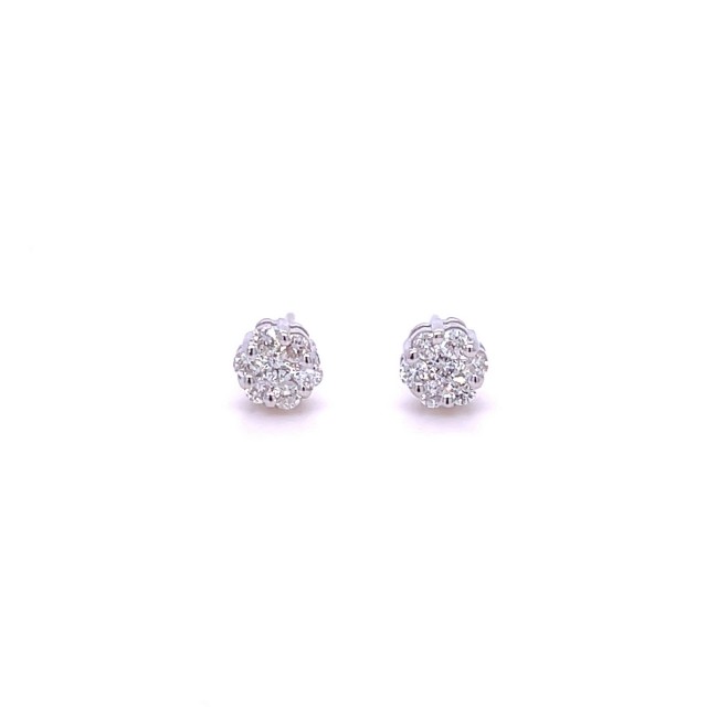 Златни обеци с диаманти 0,40Ct. чистота:SI модел:43649-1