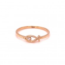 Златен дамски пръстен 1,16гр. 14кр. проба:585 размер:54 модел:38818-5