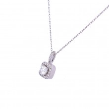 Златнo колие с диаманти 0,40Ct. чистота:SI 42см. модел:42555-1
