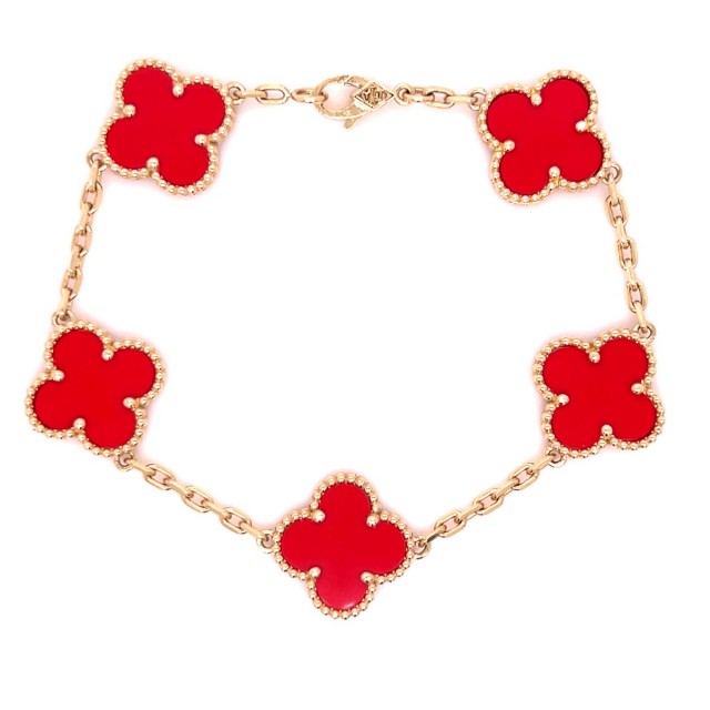 Златна дамска гривна Cleef 9,04гр. 18,0см. 14кр. проба:585 модел:32164-1